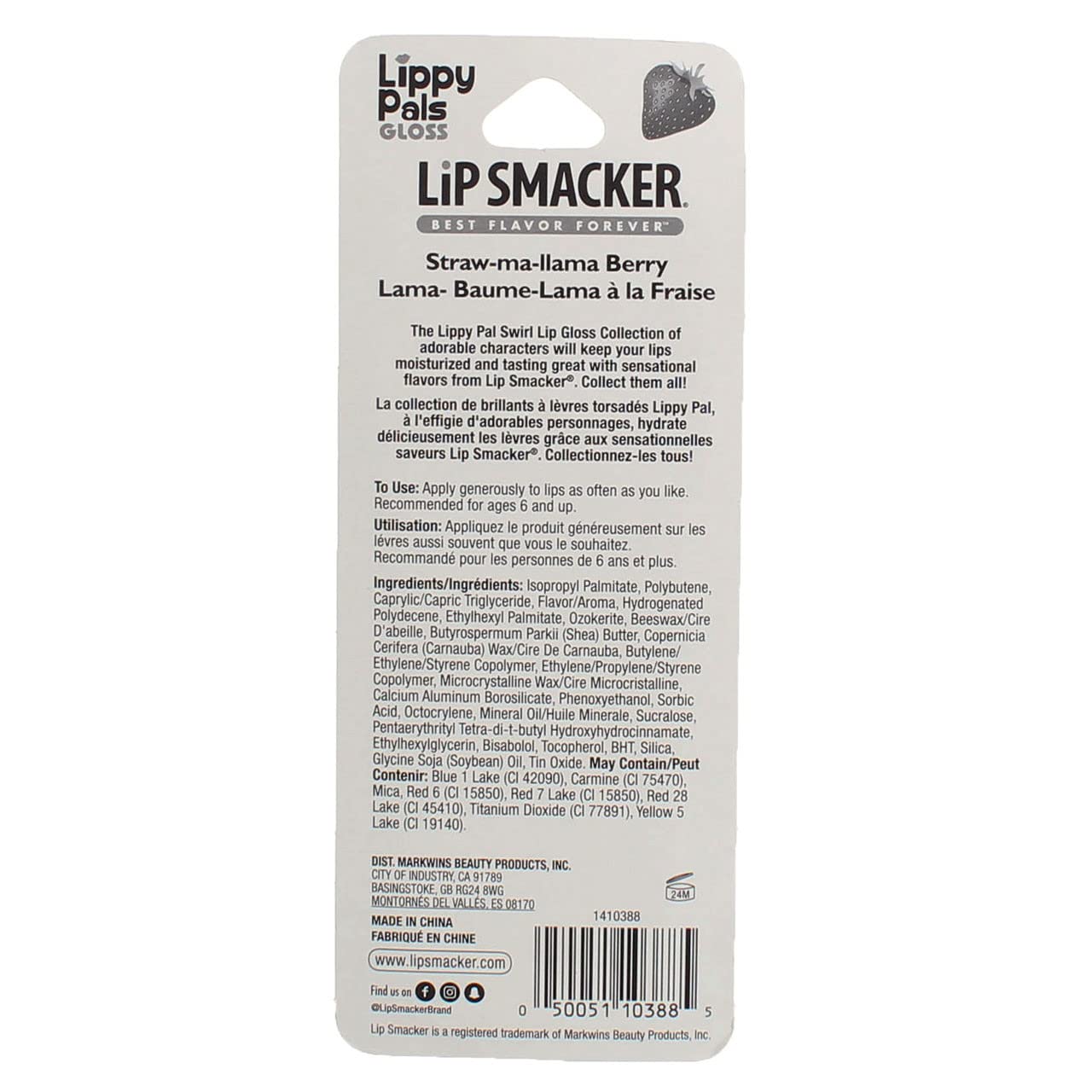 Lip Smacker Lippy pal swirl lip gloss, Llama - Straw-Ma-Llama Berry, 0.14 Ounce