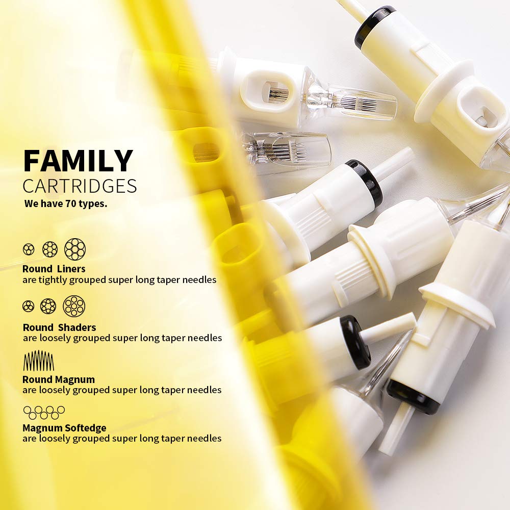 Hawink Tattoo Cartridge Needles #12 Standard 9 Magnum M-Taper 20PCS with Membrane Professional Disposable EN05C-20-1209M1
