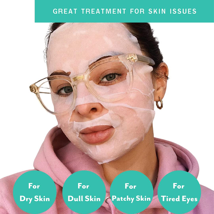 Patchology All the Feels Sheet Mask with Undereye Gel - Face Masks Skincare Sheet and Under Eye Patches For Dark Circles, Puffy Eyes Care & Treatment - Eye Bags, Puffiness & Wrinkles (4 Piece Kit)
