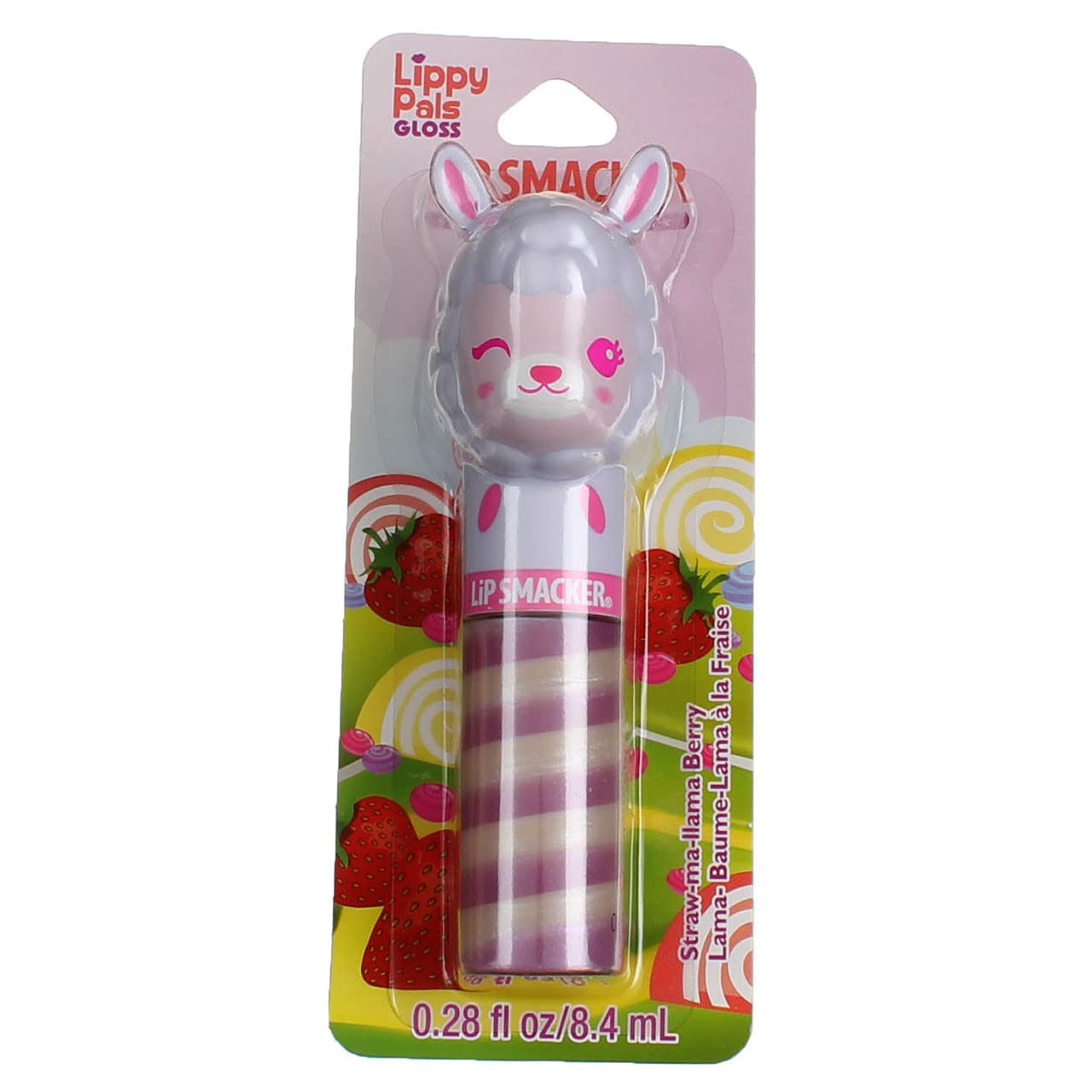 Lip Smacker Lippy pal swirl lip gloss, Llama - Straw-Ma-Llama Berry, 0.14 Ounce