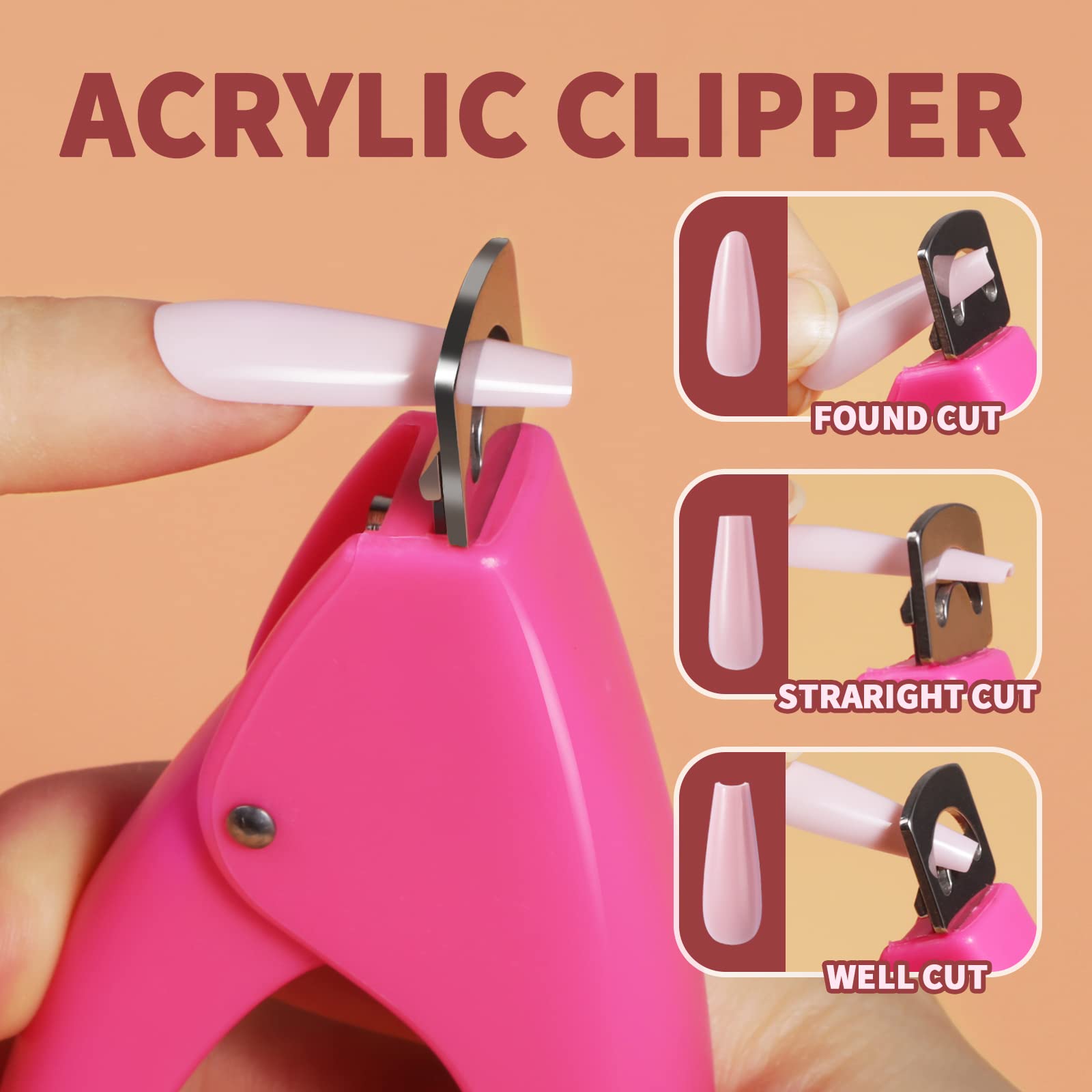 Teenitor Full Cover Color Press On Coffin Nails, 576pcs Fake Nail Tips in 24 Colors, Glue On Long Ballerina False Nails