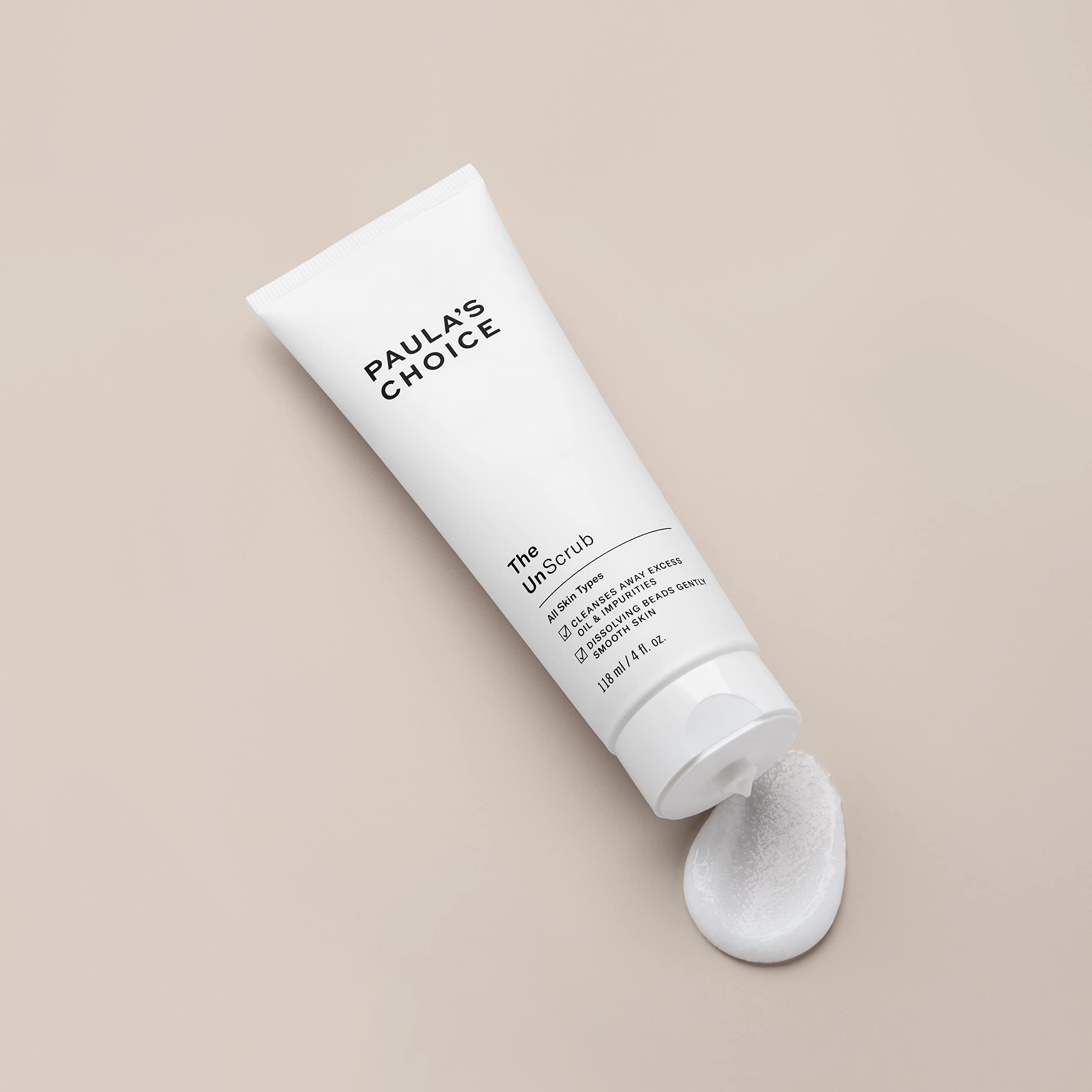 Paula's Choice The UnScrub Cleansing Gentle Face Scrub, 4oz Bottle, with Jojoba Beads, Vitamin E, & Green Tea