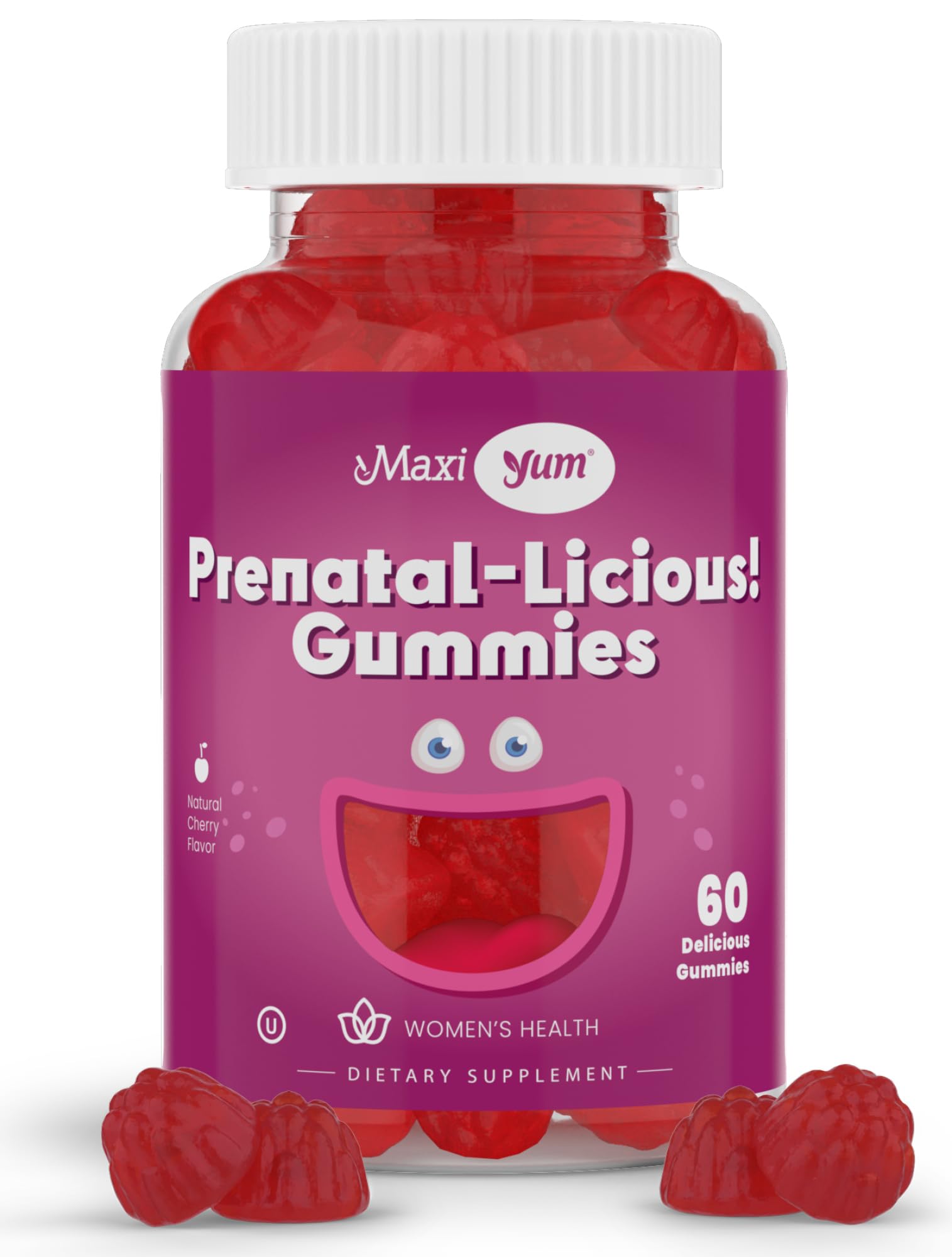 Organic Prenatal Gummies for Women - The Sweet Way to Nurture Your Tomorrow - Kosher Cherry Flavored Pre Natal Gummy - Prenatal Vitamins for Women with Folic Acid and Iron for Fetal Development, 60