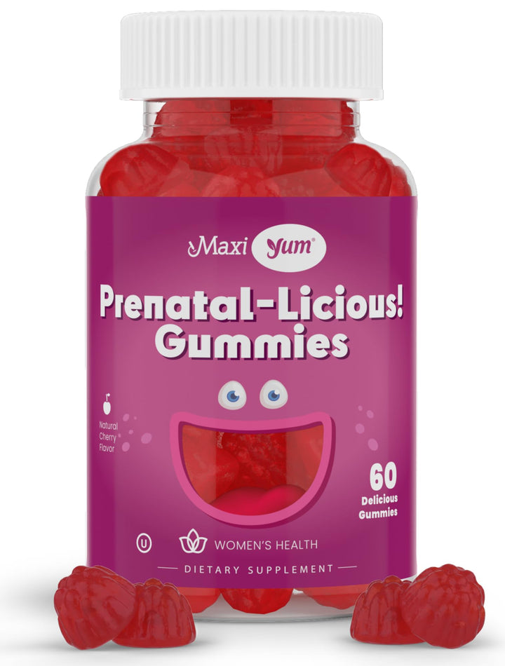 Organic Prenatal Gummies for Women - The Sweet Way to Nurture Your Tomorrow - Kosher Cherry Flavored Pre Natal Gummy - Prenatal Vitamins for Women with Folic Acid and Iron for Fetal Development, 60