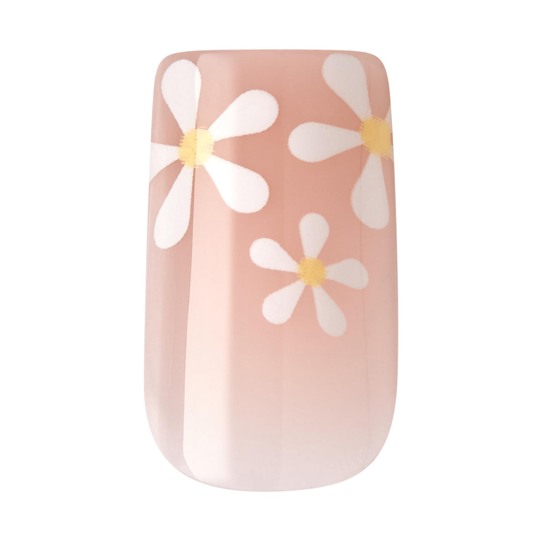 KISS Classy, Press On Nails, Nail glue included, 'Stay Charmed', White, Medium Size, Square Shape, Includes 28 Nails, 2g glue, 1 Manicure Stick, 1 Mini File