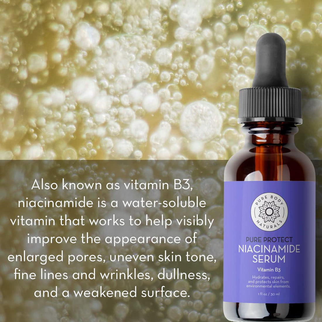 Pure Body Naturals Facial Serum - Hyaluronic Acid Serum, Retinol Serum, Vitamin C Serum, and Vitamin B3 (Niacinamide) Serum - A Perfect Serum Gift Set for Women of All Ages