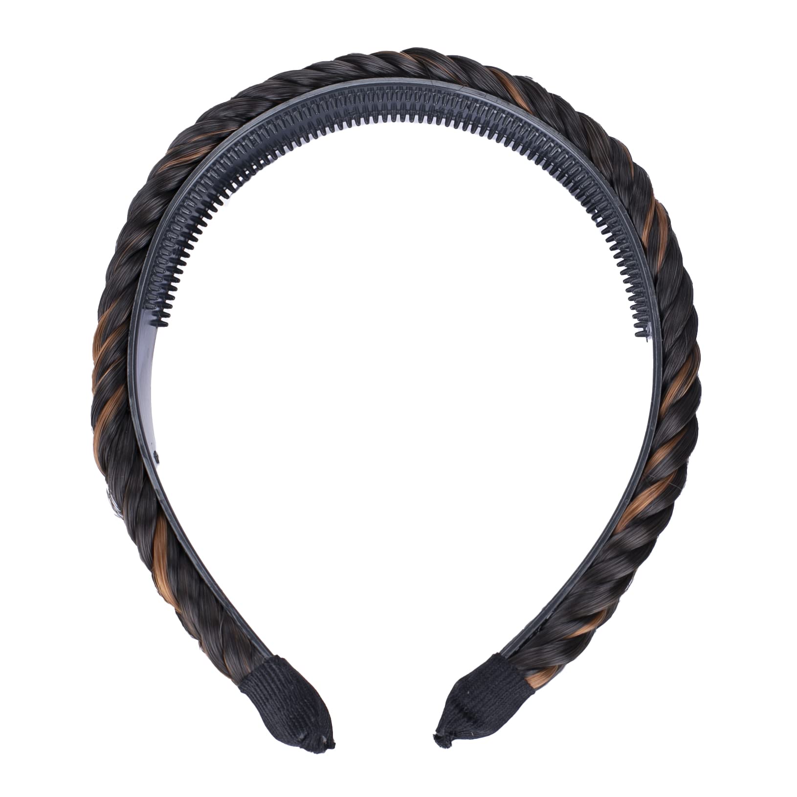 brown mix # 4H30 HHR8 : PRETTYSHOP Hair Band Plaited Braid Headband Hairpiece brown mix # 4H30 HHR8