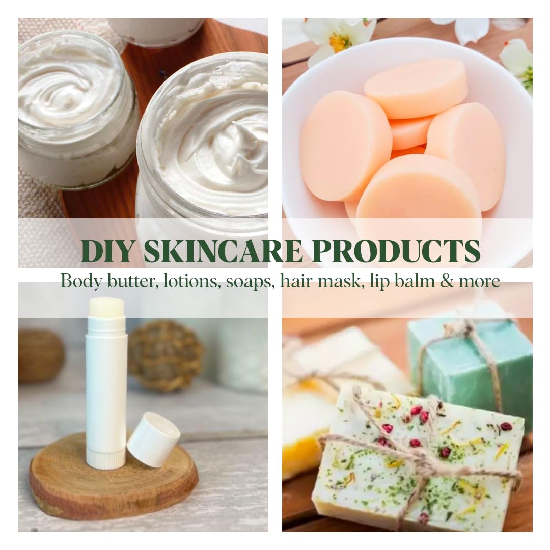 Mango Butter Raw Organic Unrefined Natural Pure Skin & Hair Moisturizer, Cold Pressed, Use with Shea in DIY Whipped Body Butter, Soap Making, Mango Seed Body Lotion, Lip Balm Hand Cream 16oz Block