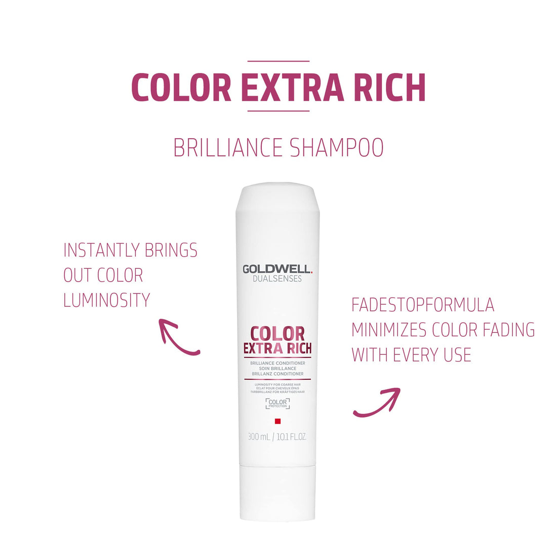 Goldwell Dualsenses Color Extra Rich Fade Stop Shampoo for Unisex, 10.1 Ounce