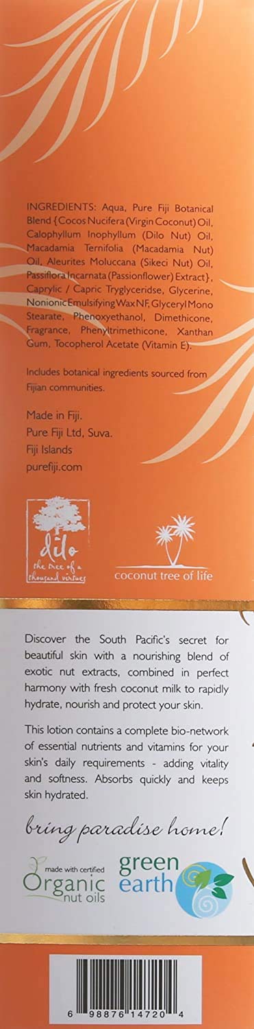 PURE FIJI Body Lotion Hydrating - Moisturizing Lotion for Dry Skin with Coconut Milk and Vitamin E, Organic Body Lotion For Women and Men, Mango Scent, 12 oz