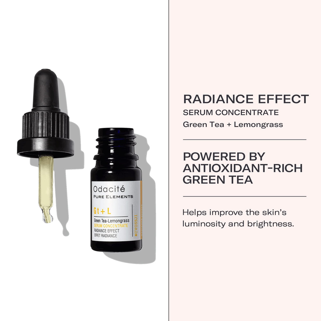 Green Tea Lemongrass Serum Concentrate (Radiance Effect) 0.17 oz by Odacite