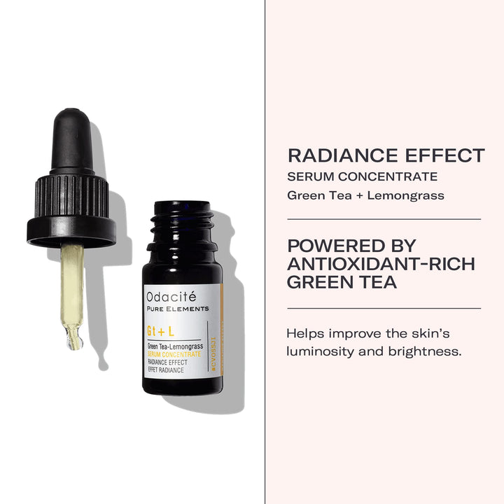 Green Tea Lemongrass Serum Concentrate (Radiance Effect) 0.17 oz by Odacite
