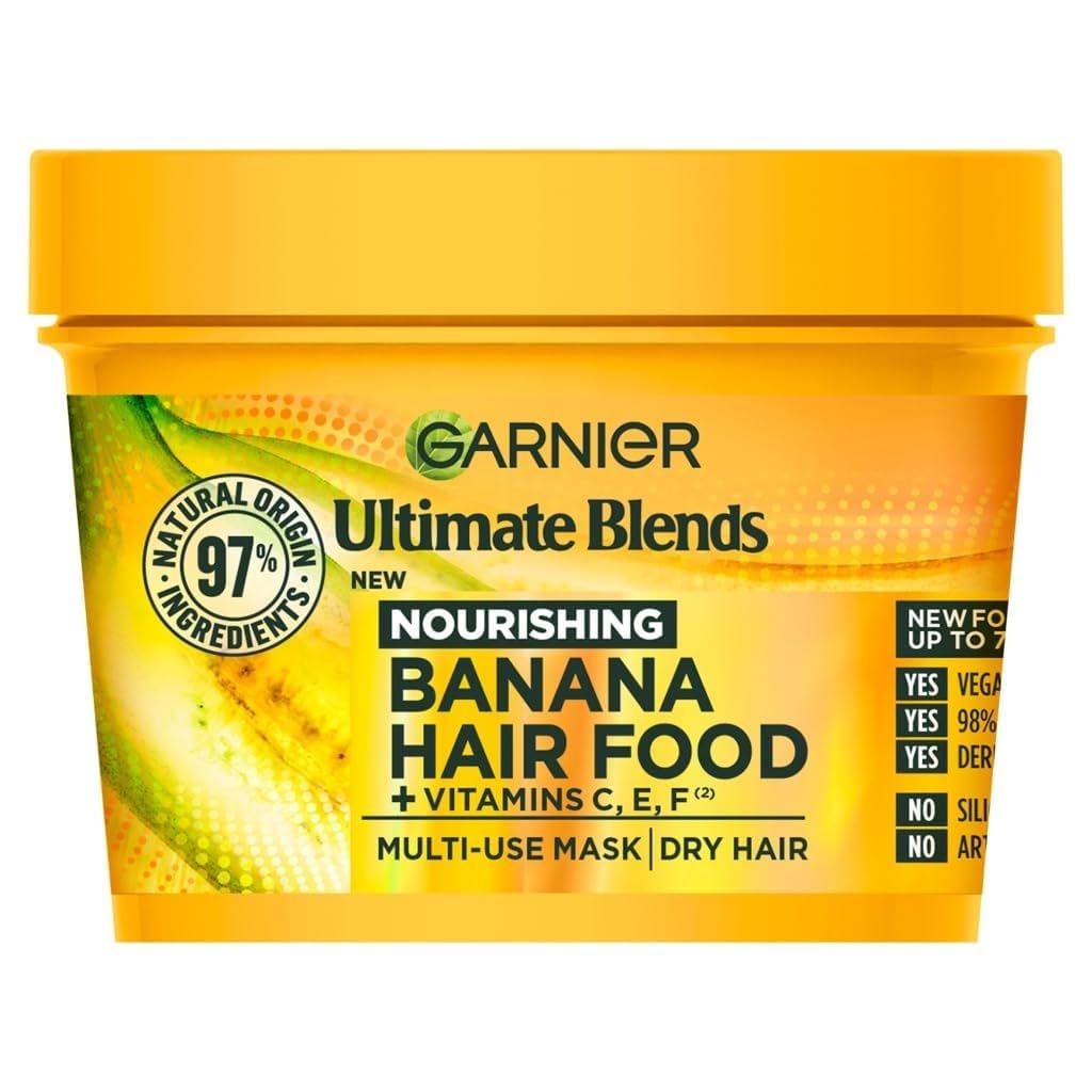 Garnier Ultimate Blends Hair Food Banana 3-in-1 Dry Hair Mask Treatment 390ml