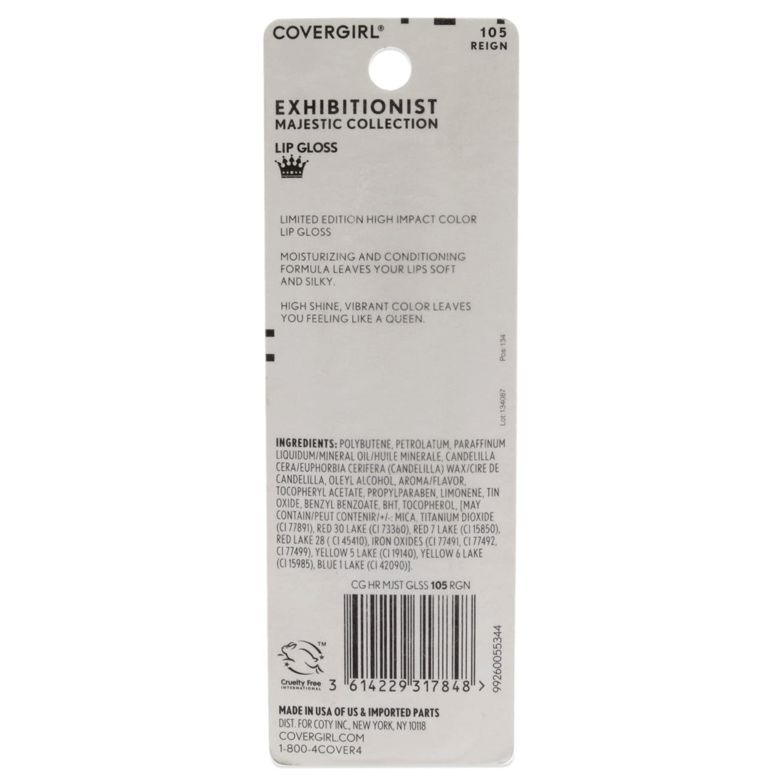 Covergirl (COVEI) Her Majesty Lip Gloss, Reign