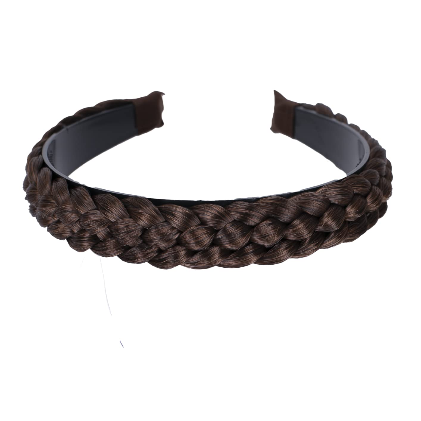 brown mix # 4 / 30A HR6 : PRETTYSHOP Hair Band Plaited Braid Headband Hairpiece brown mix # 4 / 30A HR6