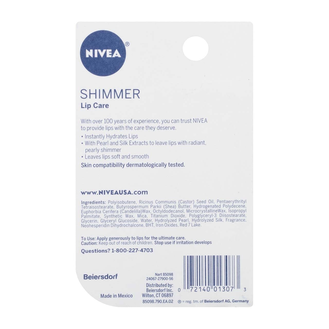 Nivea A Kiss Of Shimmer Radiant Lip Care 0.17 Oz (Pack Of 4), Multicolor