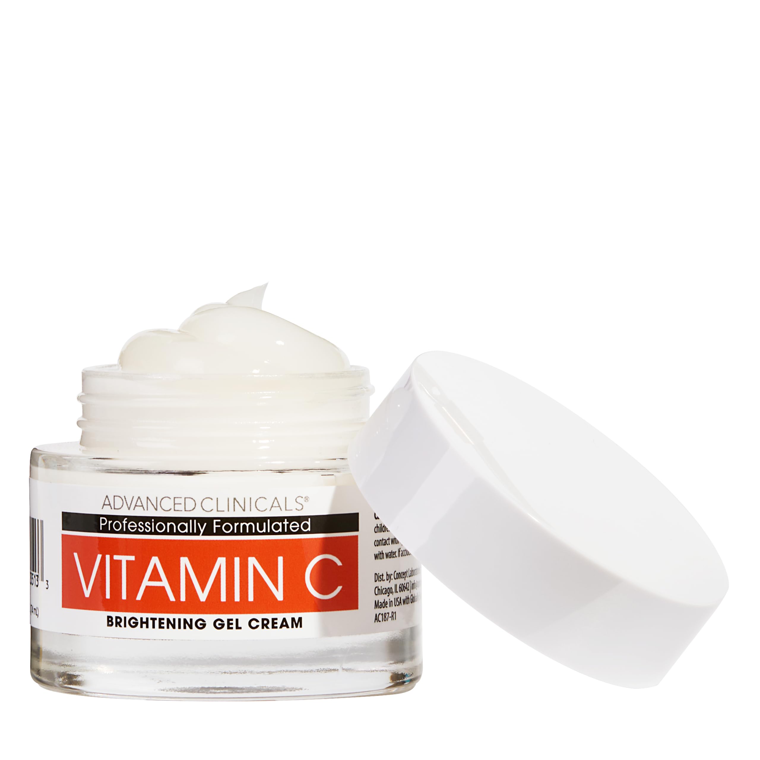 Advanced Clinicals Vitamin C Face Cream Moisturizer Skin Care Facial Lotion, Potent Vitamin C Gel Cream For Face Targets Dry Skin, Age Spots, Wrinkles, Hyperpigmentation, & Sun Damaged Skin, 2.5 Fl Oz