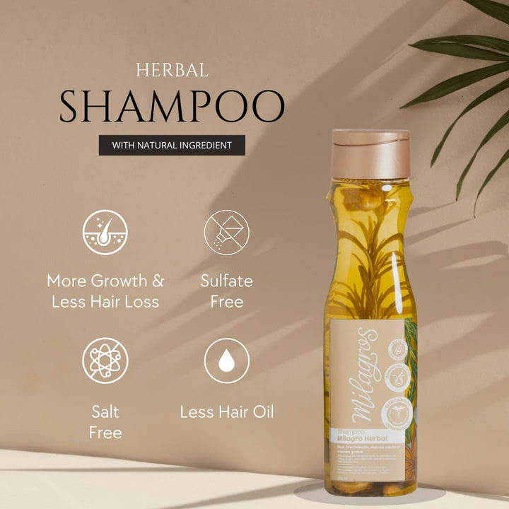 Generic Herbal Hair Shampoo Restores, Strengthens, Hydrates & Revitalizes Naturally Infused with Rosemary Extract, 15 Fl Oz