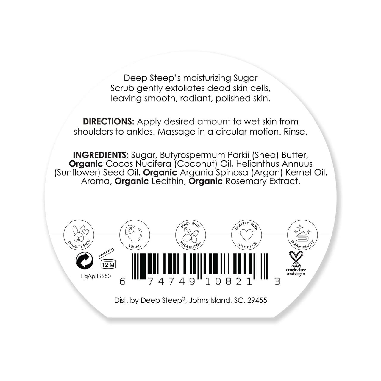 Deep Steep Sugar Scrub, Fig Apricot, 8 Ounce