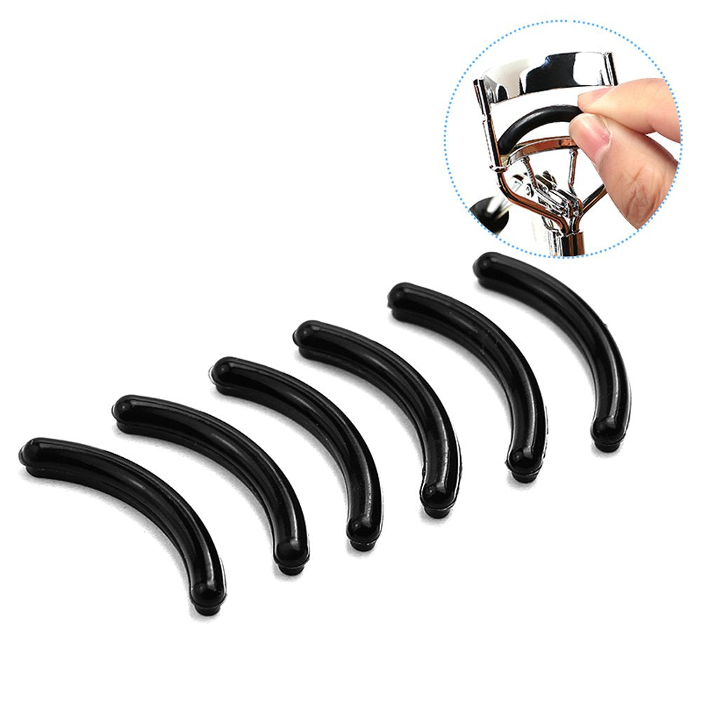 Black(5PCS) : 5PCS/18PCS Silicone Replacement Cushion Eyelash Curler Rubber Refills Pad Makeup Tool for Most Eyelash Curler (Black(5PCS))