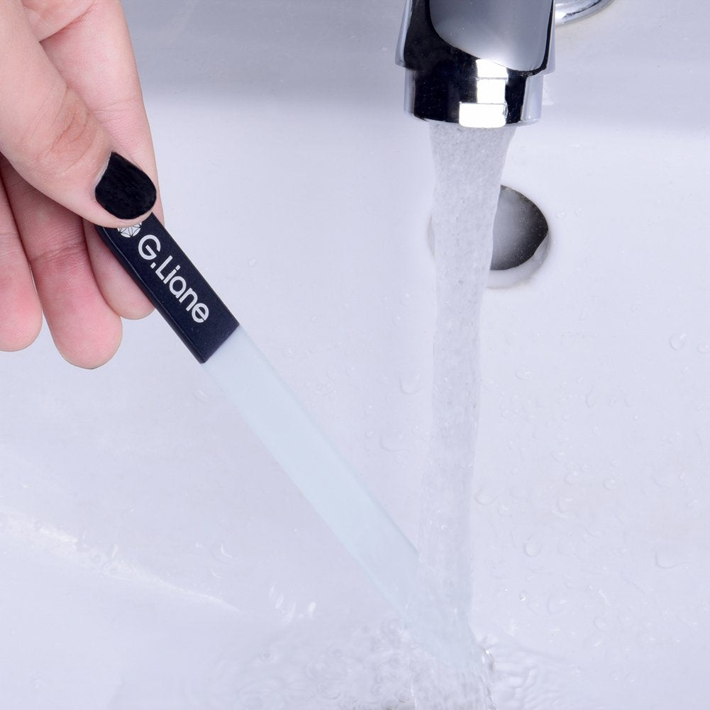 Best Crystal Nail File Set G.Liane Professional Nail Files Manicure Pedicure Kit For Natural Nails Acrylic Nails Gels Nails Manicure Tools For Home And Salon (Black)