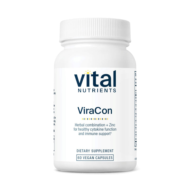 Vital Nutrients ViraCon | Vegan Immune Support Supplement* | Zinc, Elderberry, Licorice Root Extract, & Other Herbs for Comprehensive Immune Support | Gluten, Dairy, Soy Free | Non-GMO | 60 Capsules