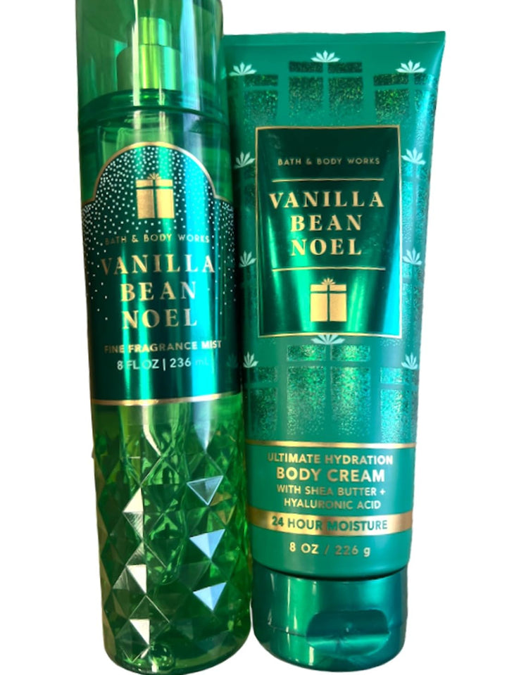 Bath & Body Works Fragrance Gift Sets (Vanilla Bean Noel Mist - Cream) Packaging Varies