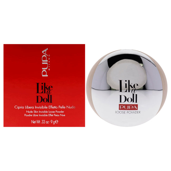 Pupa Milano Like A Doll Invisible Loose Powder - For a Radiant and Natural Look - Smooths Skin and Minimizes Blemishes - Perfectly Blends with Skin - 004 Rosy Beige - 0.32 Oz