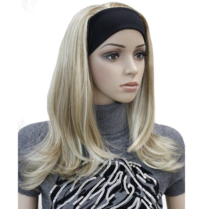 L16/613 : Lydell Long Straight Wave Headband Synthetic Wigs Blonde Highlighted Wigs (L16/613)