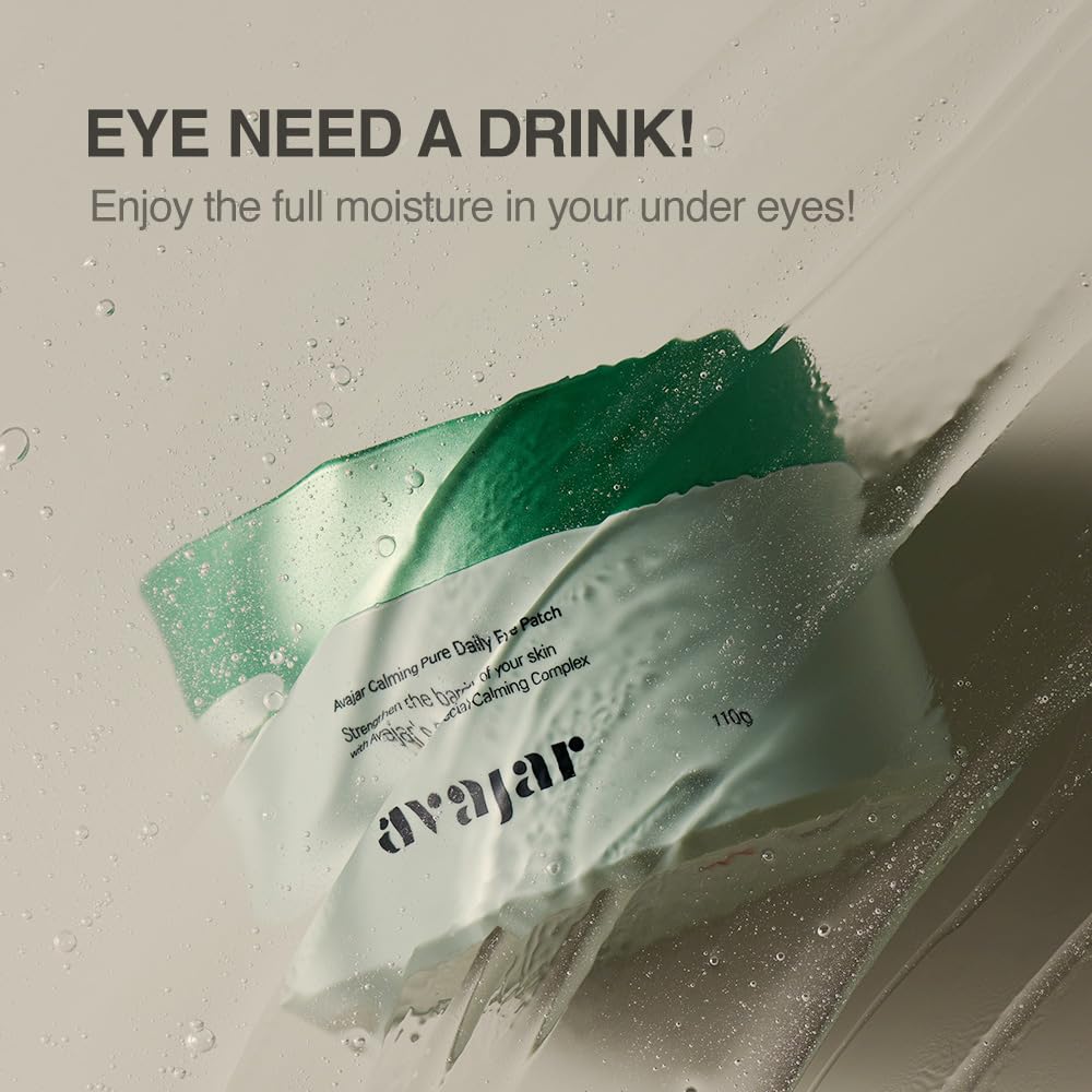 Avajar Calming Daily Eye Patch (90Pcs) - Korean Skin Care Brand I Under Eye Mask I Under Eye Patches for Hydration & Soothing I with Hyaluronic Acid & Centella