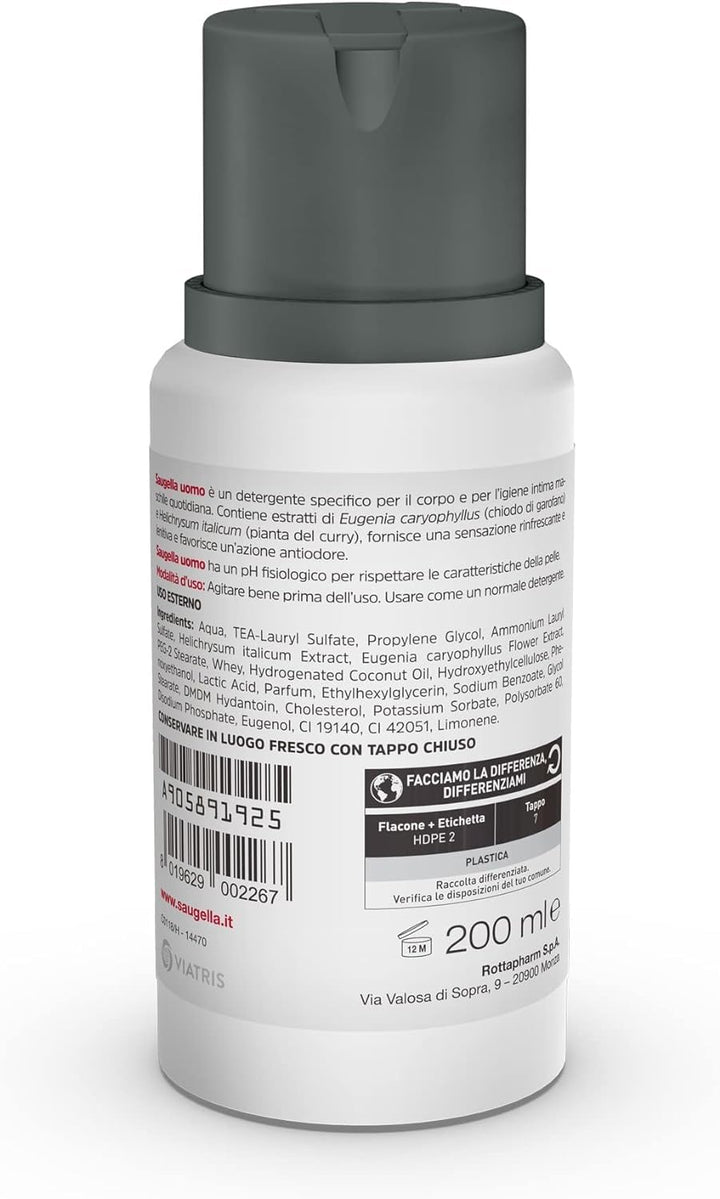 Saugella Homme Mens Intimate Cleansing Lotion