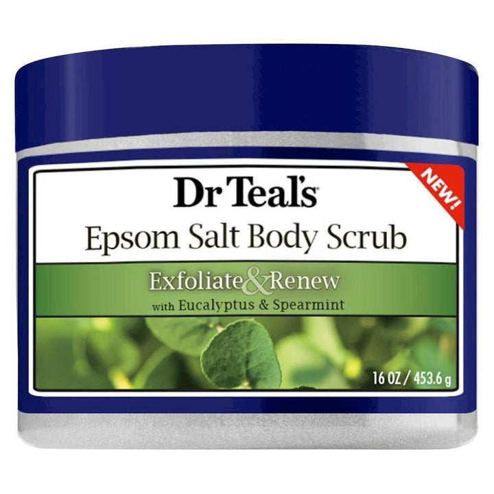 Dr Teal 's Exfoliar & Renew Eucalipto & Spearmint Epsom Sal Peeling Corporal 16 Oz