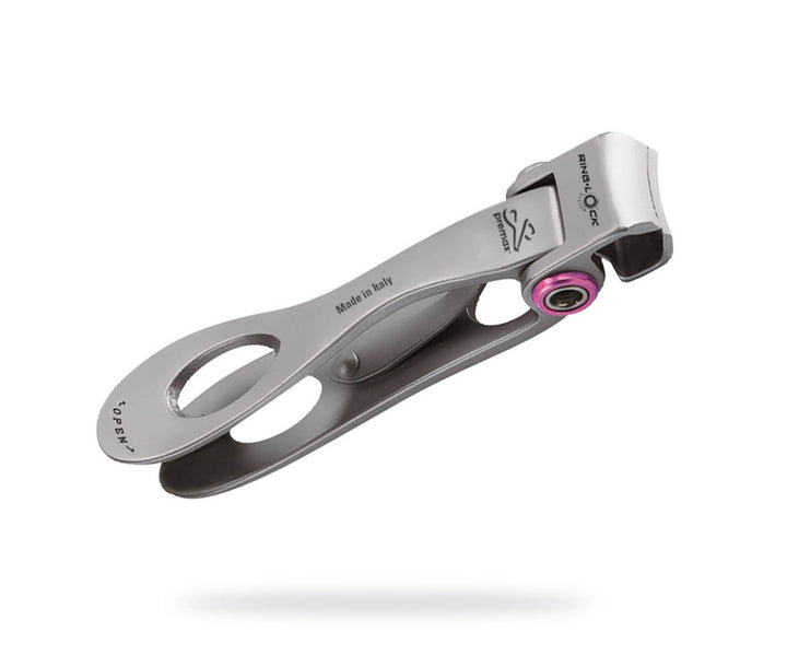 Stainless Steel Fingernail Clippers with Ring Lock System by Premax. Made in Italy