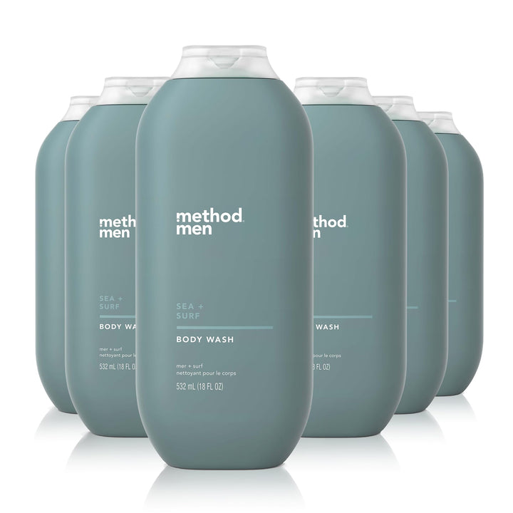 Method Sea + Surf: Method Mens Body Wash, Sea + Surf, 6 Count