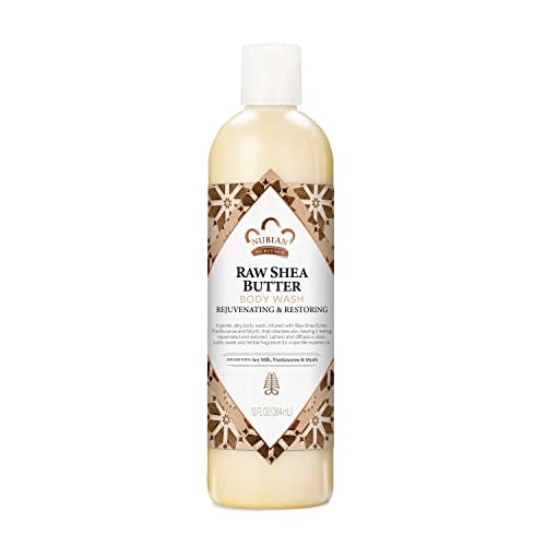 Nubian Heritage Body Wash Raw Shea Butter for Dry Skin Paraben Free Body Wash, 13 oz