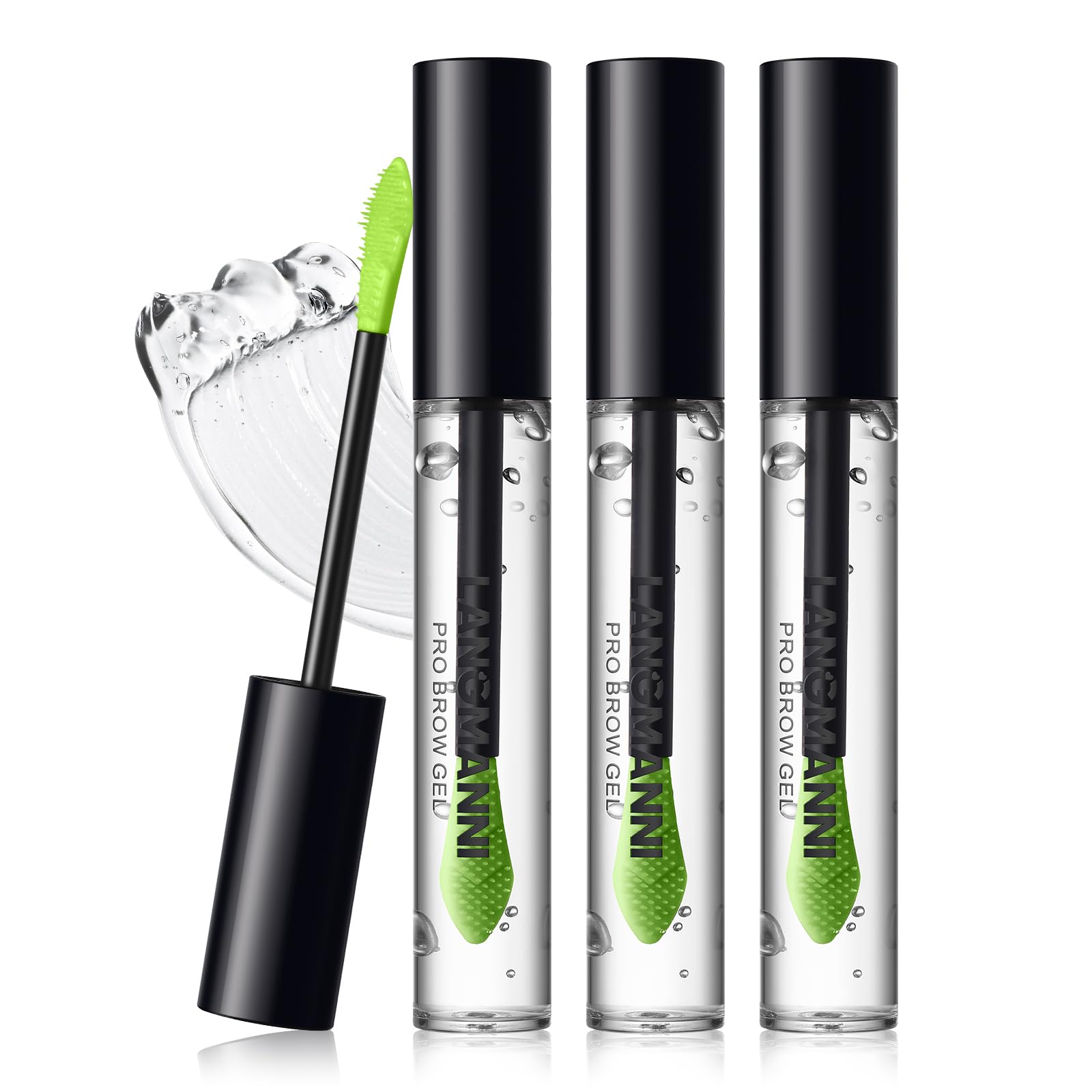 Jolilab 3 Pcs Clear Eyebrow Setting Gel, Brow Fix Gel Lock Brow Glue Eyebrow Shaping Gel Lightweight Waterproof And Sweat-Proof Eyebrow Repair Liquid Brows Styling for Natural Brows Beauty(3 Count)