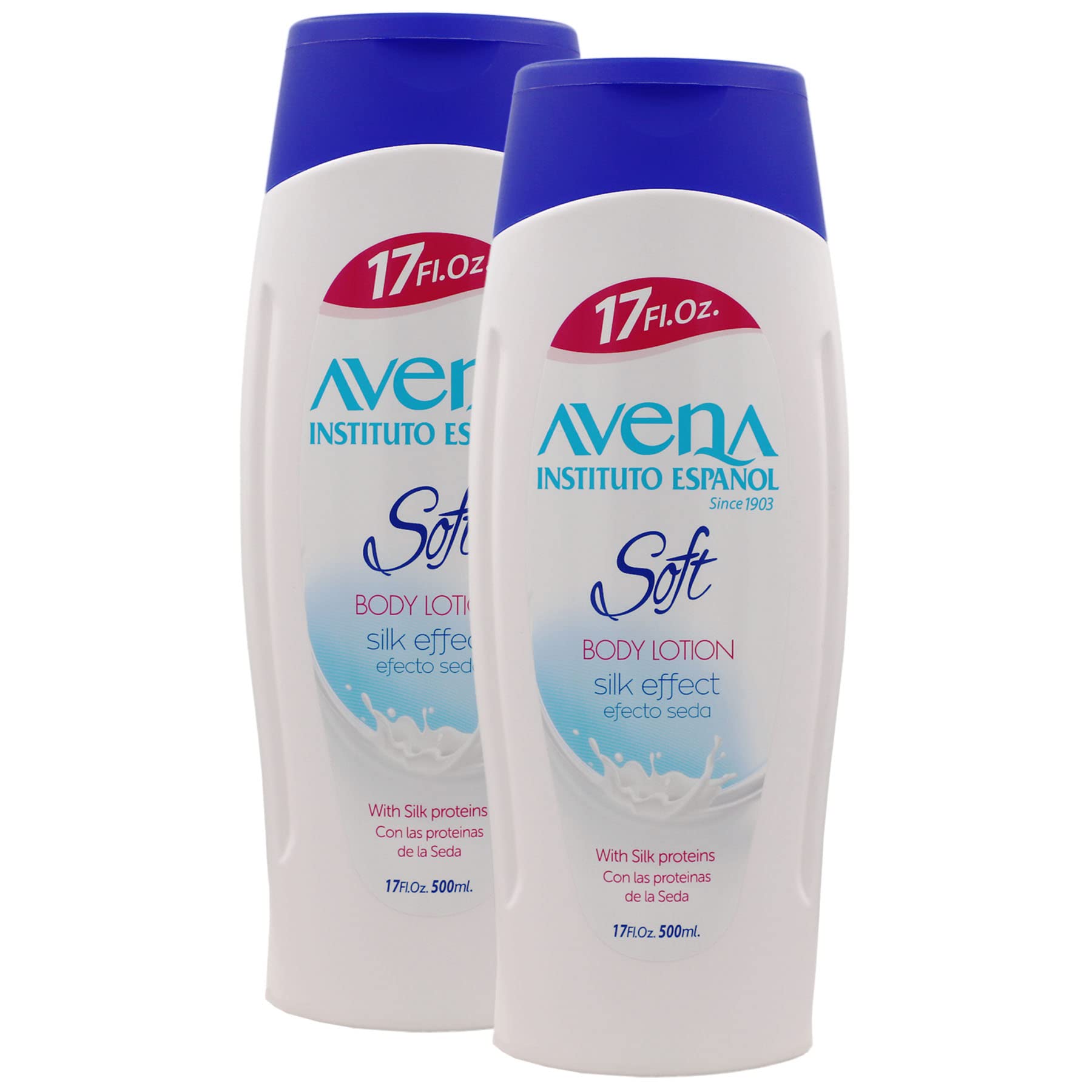 Avena Instituto Español Body Lotion Soft, Moisturizer, Softens and Smoothens your Skin, 2-Pack of 17 Fl Oz, 2 Bottles