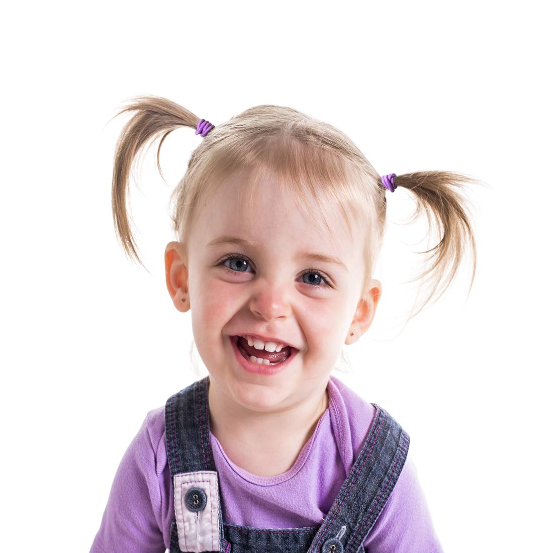 Joyeah 200 Pieces Multicolor Baby Girls Hair Ties No Crease Hair Bands Ponytail Holder for Baby Girls Infants Toddlers (Diameter 2.5 cm)