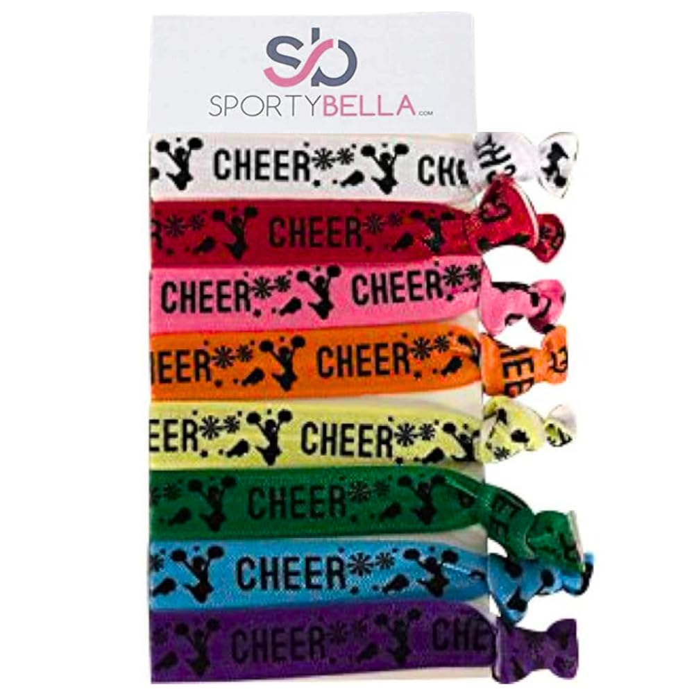 Infinity Collection Infinity Collection Cheer Hair Ties- Girls Cheer Hair Accessories- Cheerleading Elastics For Cheerleaders & Cheer Teams