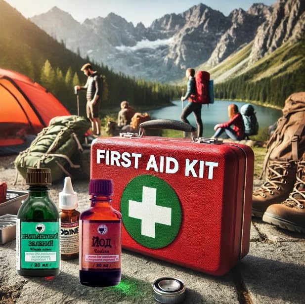 Brilliant Green 1% Antiseptic Zelionka 2 * 20=40ml Set Pack of 2 First Aid Treatment of Wounds Skin Care