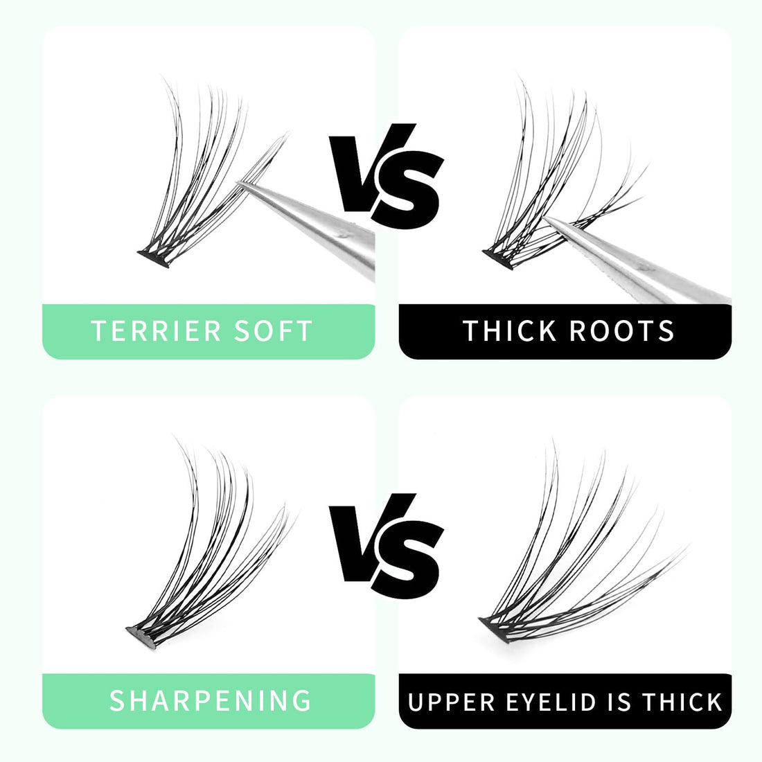 20 Root Hot Sale Grafting false eyelashes False Eyelashes Individual Natural Long Mink Fake Eyelashes Extension Handmade (12mm)