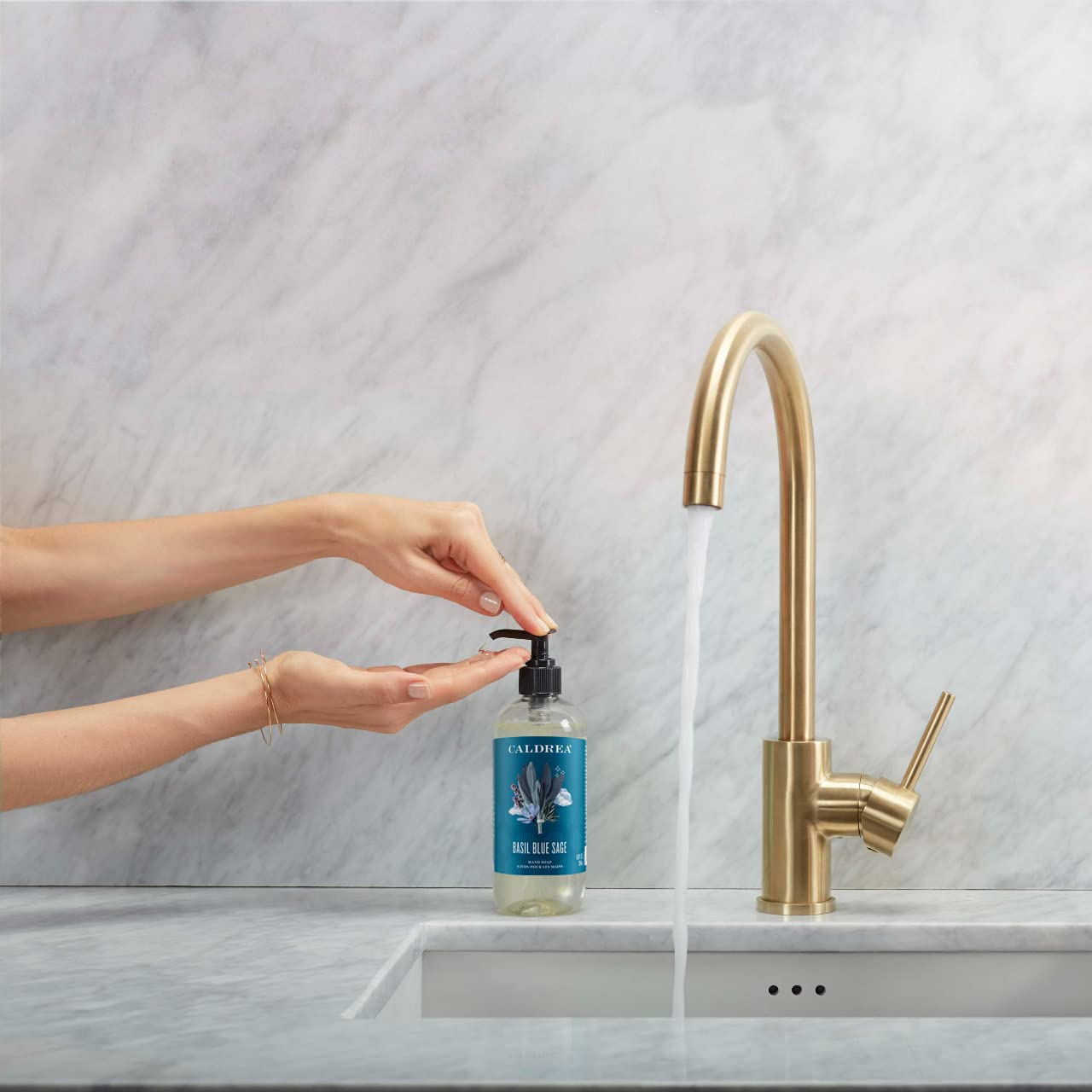 Caldrea Hand Soap, Basil Blue Sage, 10.8 oz