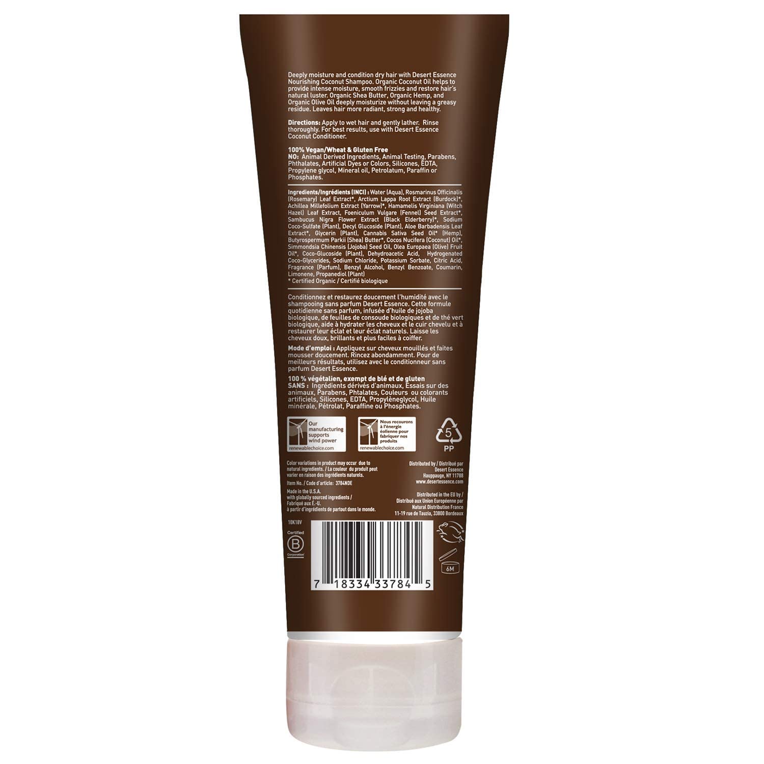 Desert Essence Coconut Shampoo & Conditioner (Bundle)
