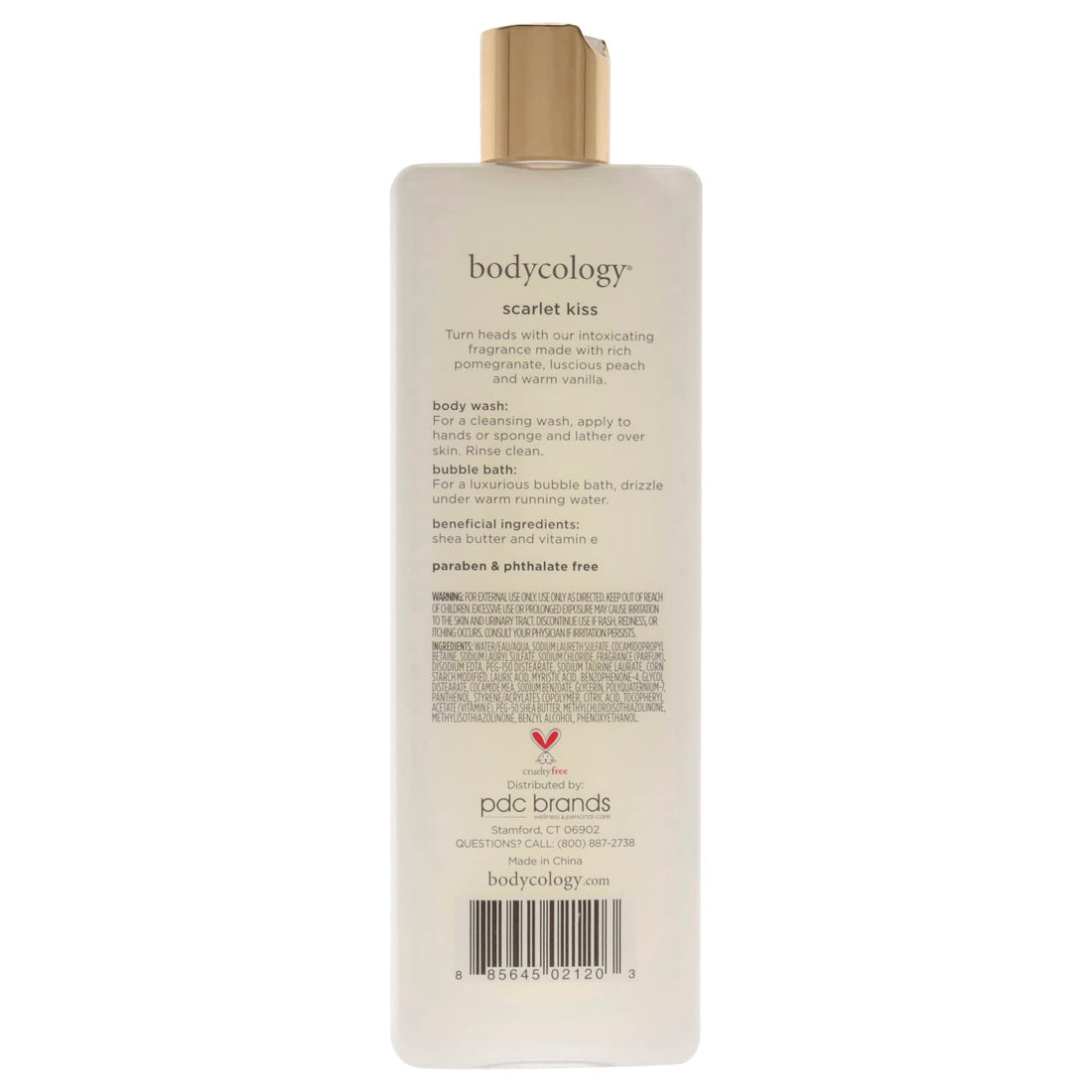 Bodycology Scarlet Kiss Moisturizing Body Wash for Women, 16 Ounce