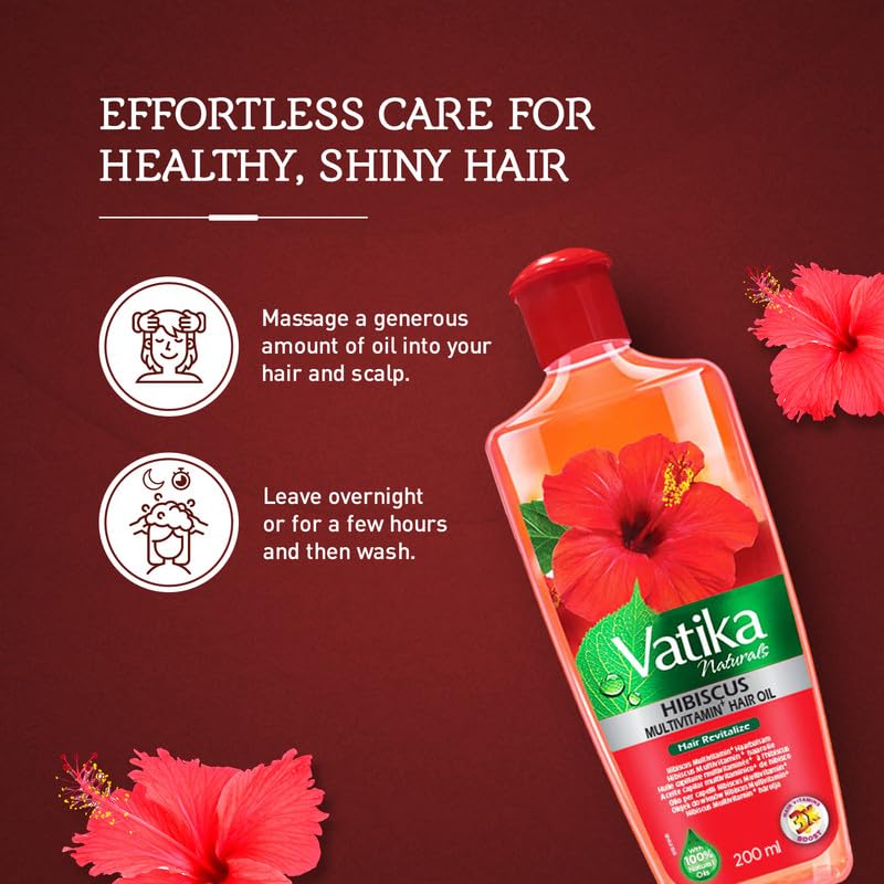 Vatika Naturals Multivitamin Hair Oil - Transform Your Tresses with Strength, Cleansing Power, & Revitalizing Elixir - Expertly Enriched with Multivitamins, Hibiscus Extract, & Natural Oils - (300 ML)
