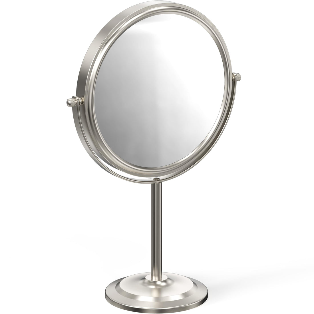 Decobros 8 Inch Large Tabletop Two Sided Swivel Vanity Mirror With 7x Magnification, 13 Inch Height