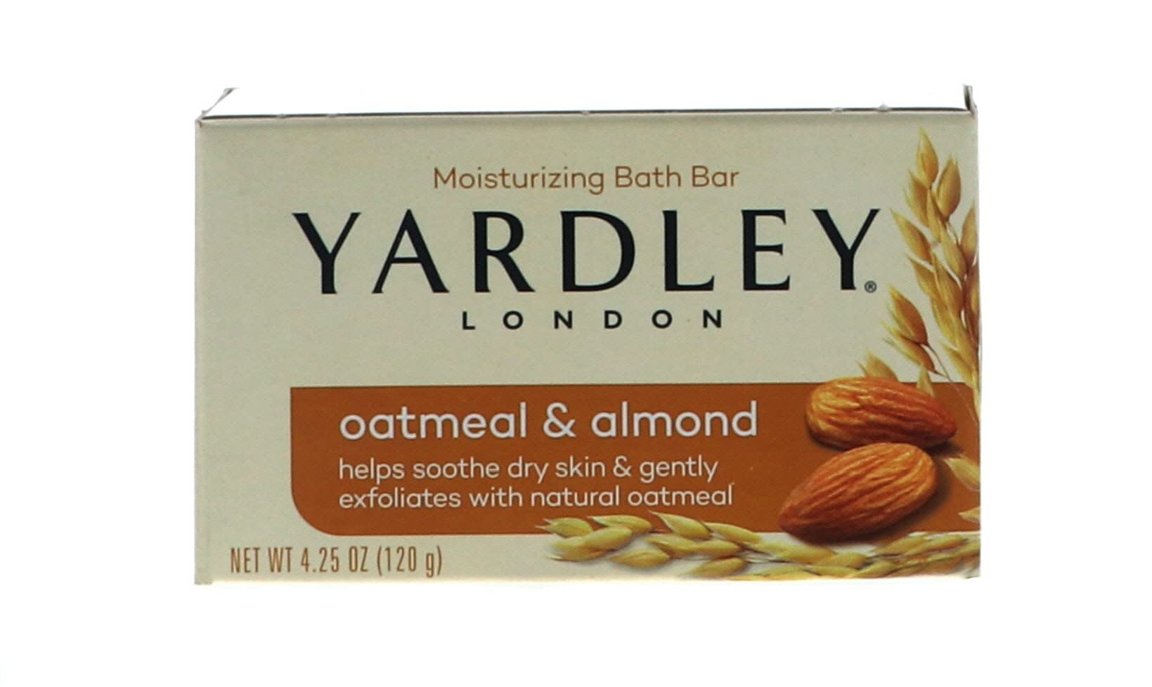 Yardley of London Naturally Moisturizing Bath Bar - 4.25 Oz Bar (Pack of 8) (Oatmeal & Almond)