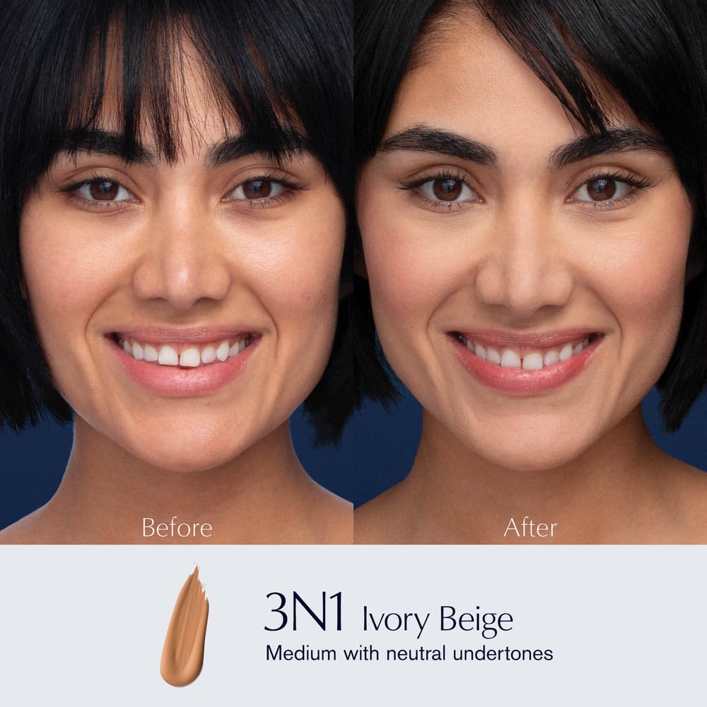 Estée Lauder Double Wear Stay-in-Place 24-Hour Long-Wear Matte Foundation Makeup, 1 Fl Oz, 3N1 Ivory Beige