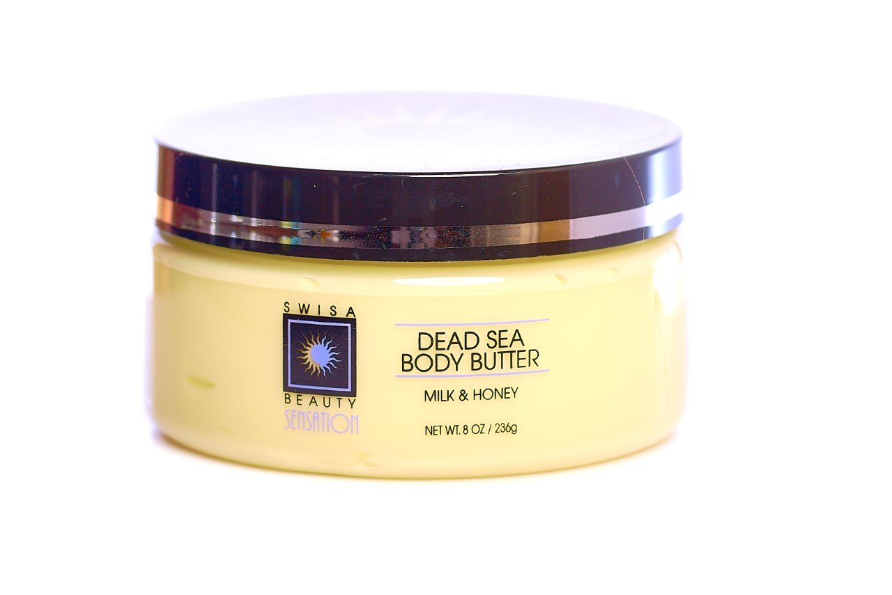 Swisa Beauty Dead Sea Body Butter Milk and Honey - Thick and Creamy Skin Softener Leaves The Skin Silky Smooth and Refreshed.