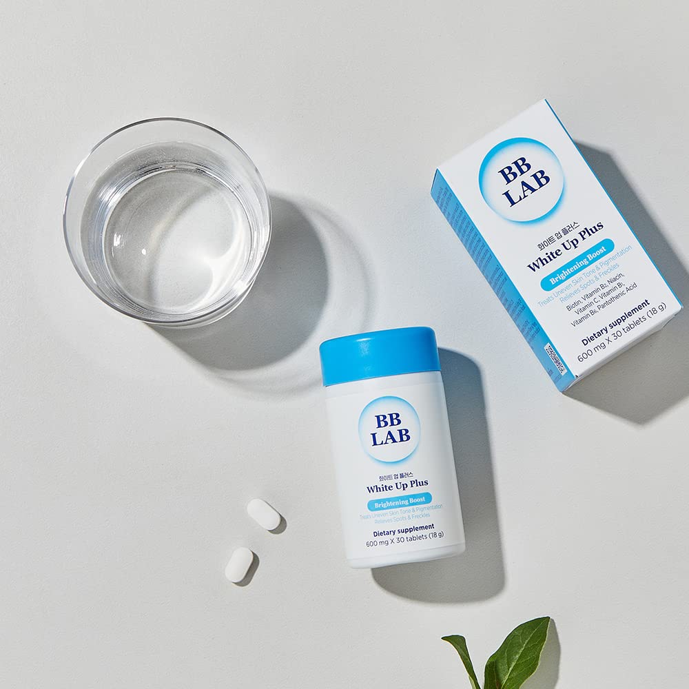 BB LAB White Up Plus Advanced Supplement for Skin Brightening, Korean Glutathione, L-Cystine, Vitamin C, Dark Spots & Acne Skin Remover, Treats Uneven Skin tone-30Ct